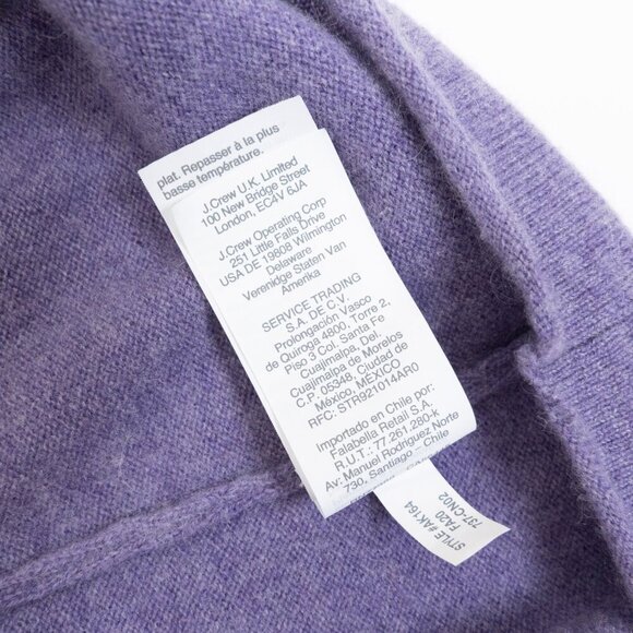 J.Crew 100% Cashmere Short Sleeve Sweater Lavander Purple - Picture 11 of 11
